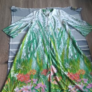 Floral Green Maxi Dress